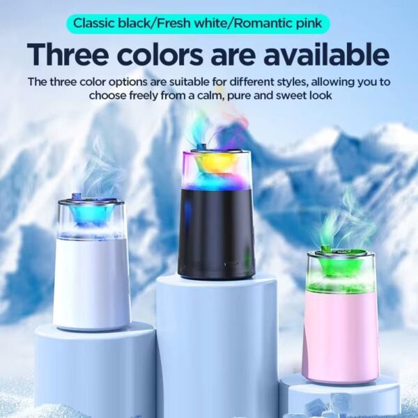 "Smart Car Air Freshener with RGB Lights & Fog Effect – 360° Fragrance Diffuser, Odor Eliminator & Safe Aroma Diffuser for Cars" 🚗✨